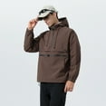 thumbnail image 3 of Youthup Men's Solid Color Breathable Hooded Jacket - Loose Fit Zip-Up Casual Outerwear, 3 of 11