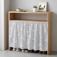 thumbnail image 5 of Gray Florals Cabinet Dishwasher Hidden Curtains, Privacy Closet Door Curtain, Abstract Damask Flowers European Style Adhesive Dust Proof Under Sink Skirt for Bathroom Kitchen 35"x35", 5 of 8