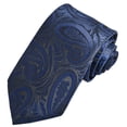 thumbnail image 2 of Navy Blue Classic Paisley Men's Ties, 2 of 2