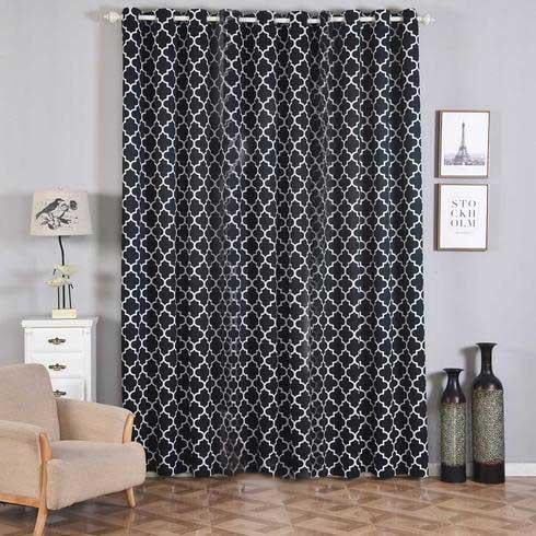 Trellis Curtain Panels 2 Packs White Black Blackout Curtains Trellis Curtain Panels 2 Packs