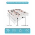 thumbnail image 5 of Quilts Full Size Bedding Set, Spring Floral Lightweight Quilted Comforter, Red Gray Cherry Flowers Blossom Beige Soft Reversible Bedspread Coverlet with Pillow Covers for All Season, 78" x 90", 5 of 7