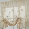 thumbnail image 4 of 46x63inch Small Window Tie up Voile Curtain Rod for Bathroom Flowers (117x160cm), 4 of 8