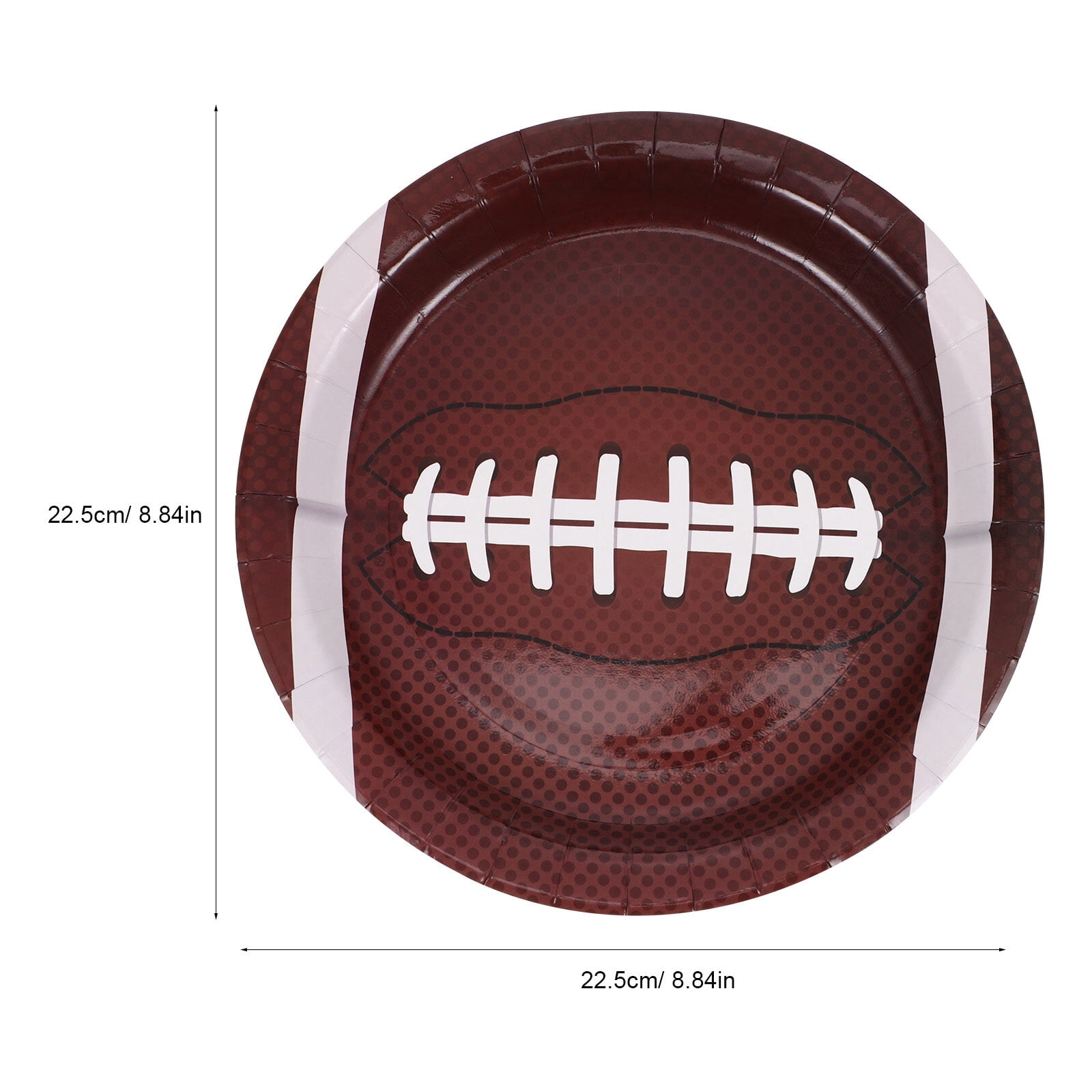 96-Pack Football Themed Paper Plates Disposable Trays Party Supplies for Football Game Day Celebrations