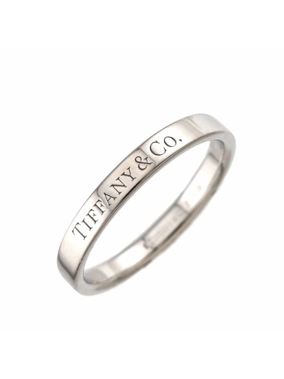 Pre-Owned Tiffany & Co. Flat Band 1 Ring, Platinum (Pt)