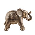 thumbnail image 1 of Figura decorativa de elefante de pie Benzara Inc poliresina dorado, 1 of 2