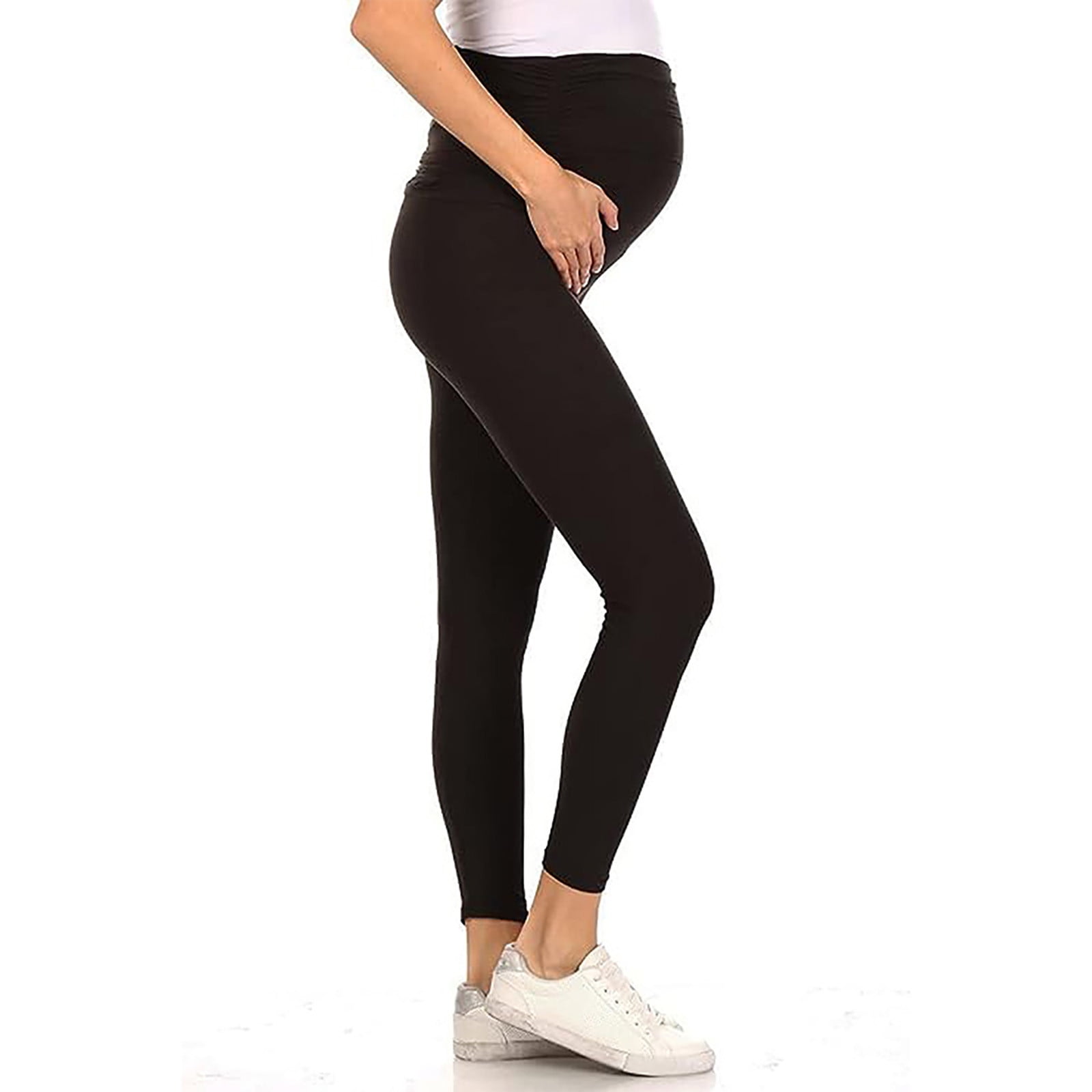 Wyongtao Women's Maternity Joggers Casual Yoga Sweatpants Quick-Dry Lightweight Active Pants,Black