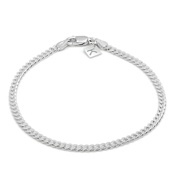 Kezef Silver Chain Bracelet for Men & Women – 3mm Cuban Link, Solid 925 Sterling Silver, Italian Made, Hypoallergenic, Tarnish Resistant, 7 Inch