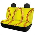thumbnail image 2 of Xoenoiee Softball Print Car Seat Cover Full Set for Car Van SUV Truck, 4 Piece Front Seat and Rear Bench Protection Cover Ultra-Soft Strentch Seat Cover for Car, Breathable, 2 of 7