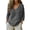 Dark Gray, variant on Admvng Plus Women Tops V Neck 3/4 Sleeve Casual Cotton Summer Plain Ladies Everyday Tee Soft Loose T Shirts Size S-5XL