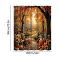 thumbnail image 3 of Fall Pumpkins Shower Curtain, Autumn Thanksgiving Harvest Halloween Forest Rural Trail Bathroom Decor, Polyester Fabric Waterproof Bathroom Curtain，70.9"x59"(C), 3 of 6