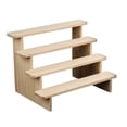 thumbnail image 2 of Colaxi Wooden Display Riser Stand Spice Rack Cupcake Stand Countertop Display Shelf Wood Display Riser Shelf for Makeup Figurine Toy 4 Tiers 30CM, 2 of 9