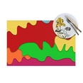 thumbnail image 4 of YFYANG Washable Heat-Resistant Placemats, 70% PVC/30% Polyester, Abstract Curve Texture Kitchen Table Mat, 12" x 18" 6 Piece, 4 of 6