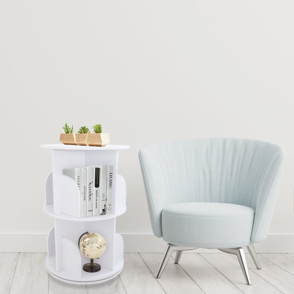 360° Rotating Book Storage Shelf, Stable Multi-Tier Bookcase, Space-Saving Organizer for Kids’ Rooms & Offices