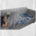 thumbnail image 6 of Iceland Soft Flannel Fleece Throw Blanket, Icebergs Floating on Jokulsarlon Glacier Lagoon at Sunrise, Cozy Plush for Indoor and Outdoor Use, 50" x 70", Sea Blue Tan, by Ambesonne, 6 of 6