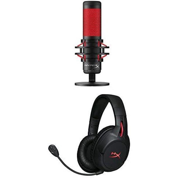 Hyperx Quadcast Usb Condenser Gaming Microphone And Hyperx Cloud Flight Wireless Gaming Headset Walmart Com Walmart Com