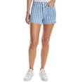 thumbnail image 1 of OAT Shorts en Jean Rayés pour Femmes, Bleu, 27, 1 of 2