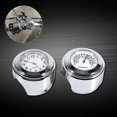thumbnail image 4 of Motorcycle Handlebar Clock, 7/8" 1" Silver Waterproof Motorcycle Handlebar Watch Motorcycle Handlebar Watch Luminous Clock with Thermometer, 4 of 4