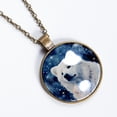 thumbnail image 2 of Galaxy Polar Bear Necklace Personalized Custom Photo Round Pendant Adjustable Stainless Steel Necklaces with Gift Box for Men Women Mothers Valentine's Jewelry Gift, 2 of 6