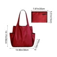 thumbnail image 3 of Color Blocked Large Capacity Folding Shopping Bag Waterproof And Waterproof Cup Shoulder Bag Portable Storage Bag, 3 of 6
