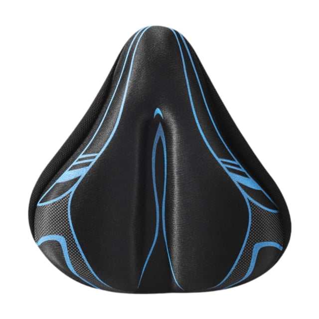Cojín protector de repuesto para asiento de bicicleta, ancho, suave y antideslizante, funda para sillín de bicicleta de carretera. Negro Azul
