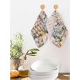 thumbnail image 2 of Easter Bunny Kitchen Dish Towels for Drying Dishes Set of 2, Colorful Eggs Spring Flowers Pastoral Pink Plaid Waffle Weave Microfiber Hand Tea Bathroom Towels Quick Dry & Absorbent Towel 12x12, 2 of 7