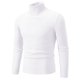 thumbnail image 1 of Suéter de solapa alta con camisa de fondo para hombre de otoño e invierno, suéter de color sólido, camisa de fondo para hombre, 1 of 6