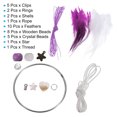 thumbnail image 3 of Uxcell DIY Dream Catcher Kit, Wall Hanging Handmade Dream Catcher Kits for Beginner Style 2, Purple White, 3 of 6
