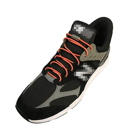 

4 Pairs Black Lazy No Tie Tieless Elastic Lock Laces ShoeLaces Strings for Kids Adults Sneakers Canvas Jogging Running Sports