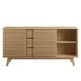 thumbnail image 4 of Render 63" Sideboard Buffet Table or TV Stand Oak, 4 of 7