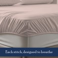 thumbnail image 5 of Color Sense 100% Cotton Percale Single Fitted Bedsheet Cool & Crisp Full Blush, 5 of 14