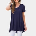 thumbnail image 2 of Patlollav Women Tees Under $10,Tops for Women Casual Solid Color Short-Sleeve Blouses V-Neck Shirts, 2 of 6