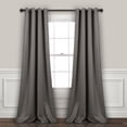 thumbnail image 1 of Lush Decor Rideaux-Grommet Panneau avec Doublure Occultante Isolé, 84 "L Paire, Gris Foncé, 1 of 10