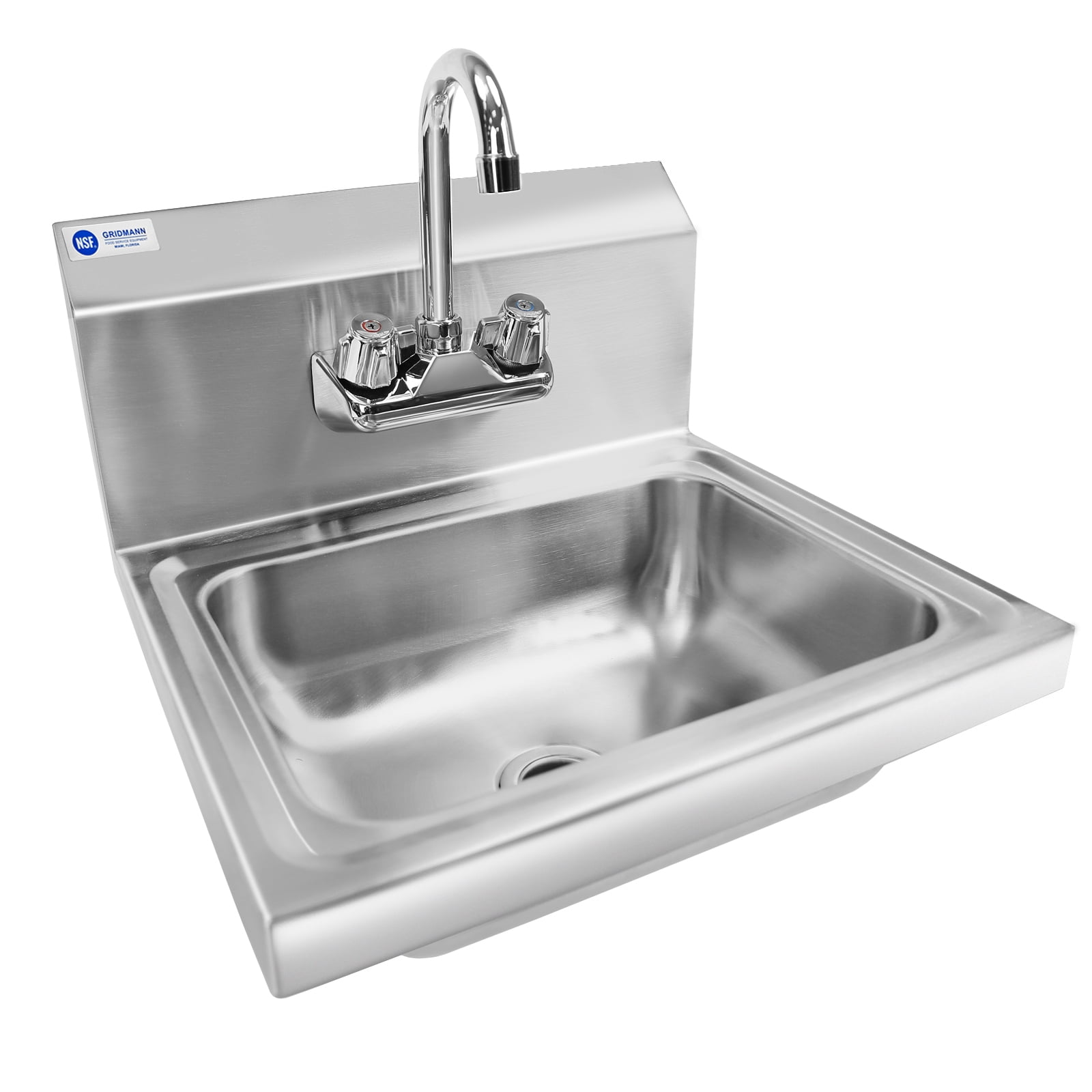 GRIDMANN Commercial NSF Stainless Steel Sink Wall Mount Hand Washing