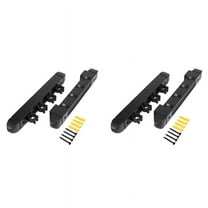 2X 4 Holes Wall Mounted Hardwood Billiard Cue Rack Pool Cue Rack 6 Clips Billiard Holder Bracket Accessories,2 set x Pool Cues Rack,Black