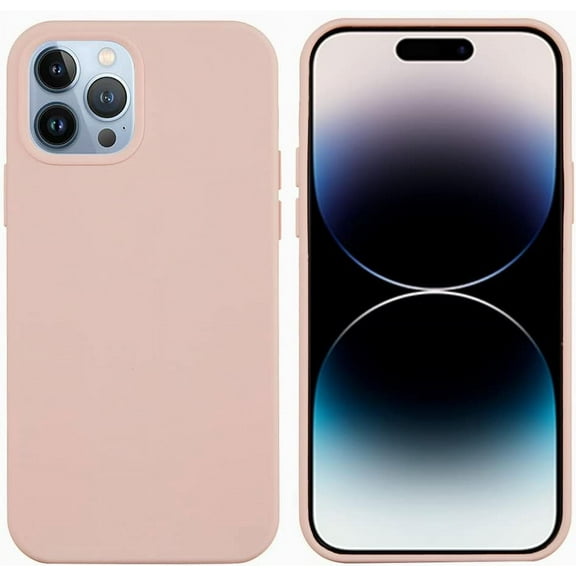 Designed for iPhone 14 Pro Case,Slim Liquid Silicone Rubber Shockproof Phone Cover Soft Anti-Scratch Microfiber Lining Protection Case for iPhone 14 Pro 2022 (Pink)