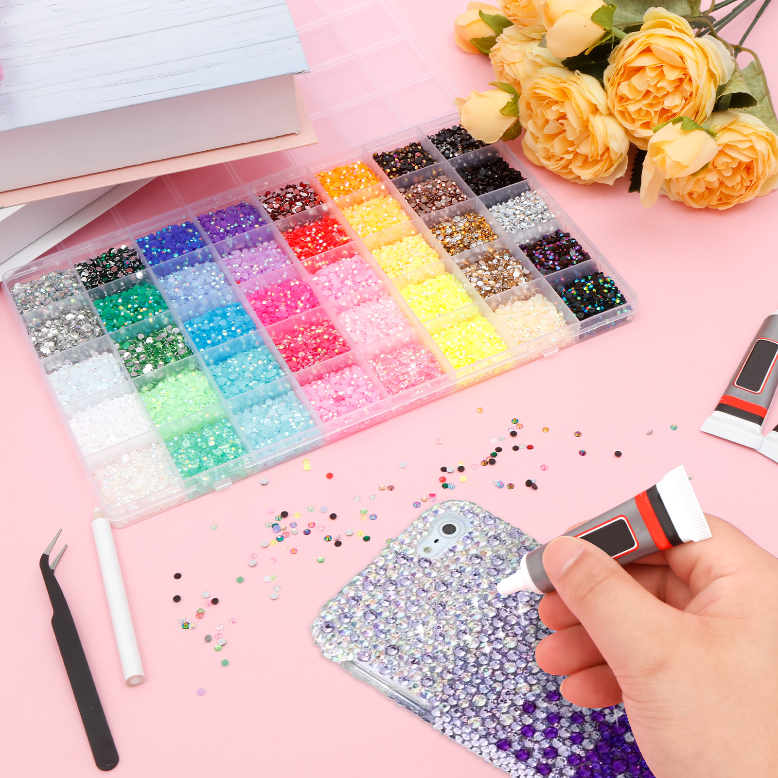 Resin Jelly Rhinestones for Crafting Bedazzling for Book Crafts Clothing Shoes Nail Art Makeup