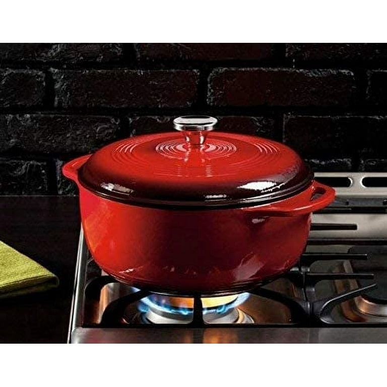 Lodge Red Enameled Cast Iron Dutch Oven - 6 qt - Essex County Co-Op