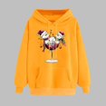 thumbnail image 2 of Fiaer Christmas Hoodie Women Snowman Plus Size Hooded Sweatshirts Drawstring Long Sleeve Loose Fit Trendy Tops with Pocket Yellow XL, 2 of 3
