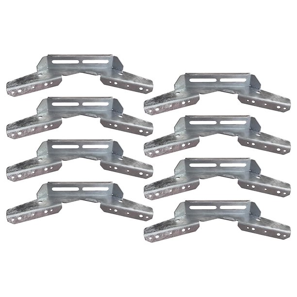 8 Pack Pontoon Wing Bunk Brackets for Boat Pontoon Bolster Trailer, V Wing Brackets