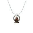 thumbnail image 2 of Delight Jewelry Enamel Gingerbread Boy Silvertone Grandmother Ring Charm Necklace, 18", 2 of 4
