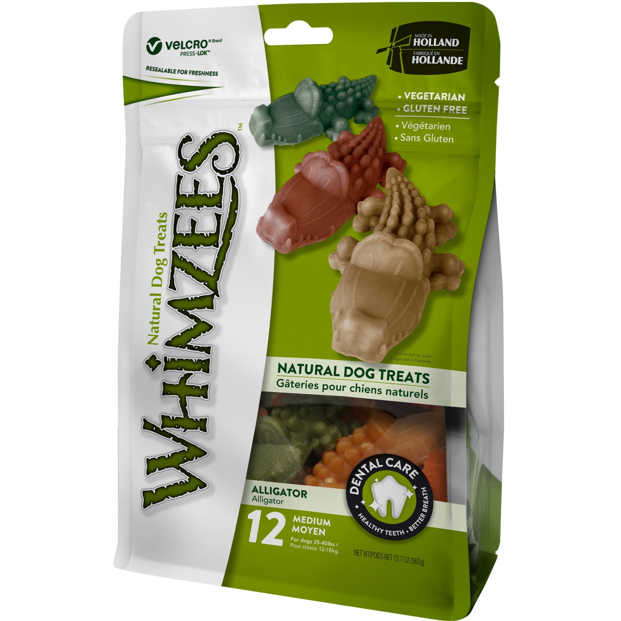 Photo 1 of ** BBD 11/2027**WHIMZEES Alligator Grain Free Dental Dog Treats, Medium,12 count