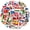 2A-35pcs, variant on 35pcs National Flag Stickers Stationery Stickers Country Stickers Teacher Reward Stickers for Suitcase Fridge Phone