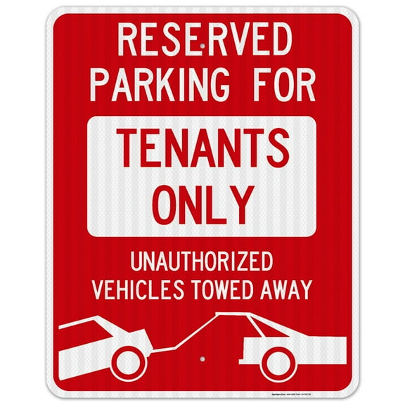 Reserved Parking Sign, Tenants Parking Only Sign, No Parking,