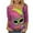 AA-Pink, variant on Womens Novelty Graphic Tee Shirts Color Block Mardi Gras Fashion Party T Shirt Crew Neck 3/4 Sleeve Casual Tunic Tops Pink M