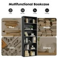 thumbnail image 7 of ZUNMOS 6 Shelf Bookcase, 63 Inch Tall Open Industrial Standing Bookshelf Large Storage for Home Office, Living Room, Bed Room, Black, 7 of 7