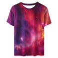 thumbnail image 4 of Puntoco Liquidación de camisetas cortas para mujer, nueva camiseta estampada informal de moda para mujer, camiseta de manga corta con cuello redondo, 4 of 5