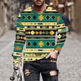thumbnail image 1 of Blusas y camisas de manga larga con cuello redondo para hombre, blusa informal de moda con estampado de cuello redondo y manga larga, blusa estampada para hombre, blusa de poliéster, 1 of 5