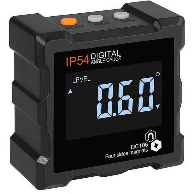 Inclinometer for Woodworking with Strong Magnetic Attachment, Compact Design for Portability in Construction and Machinery
