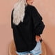 thumbnail image 4 of ICHUANYI Clearance Fashion Women Print Sleeve Comfortable Breathable Round-Neck Sweatshirt(Black, L) ICHUANYI WER2023081401839, 4 of 6