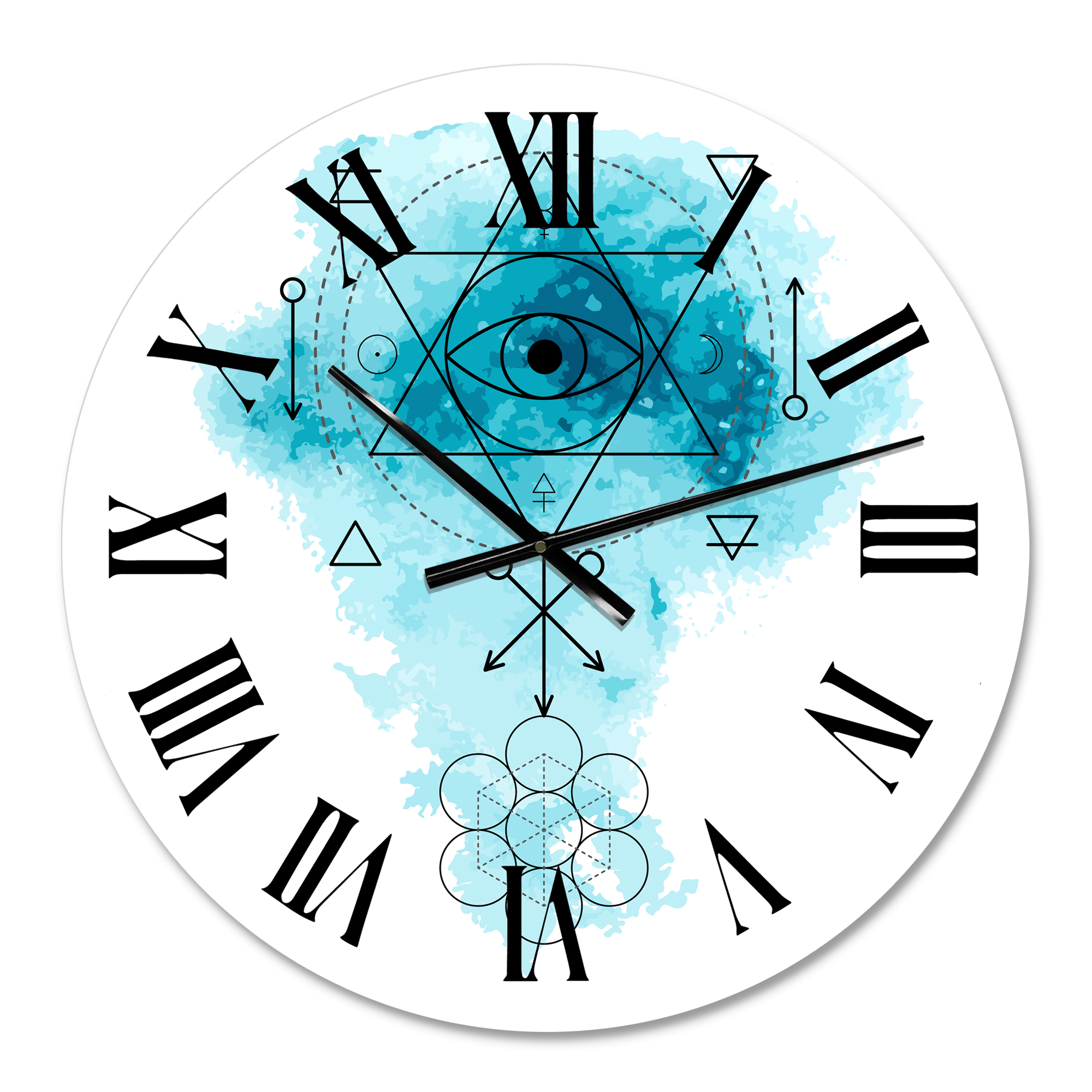 Designart 1 in Quartz Bohemian Wall Clock
